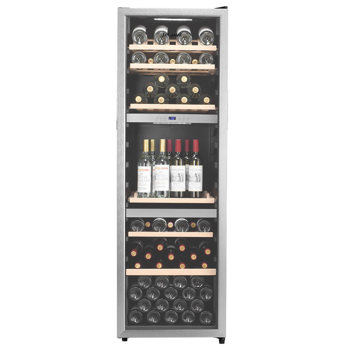 Stact Panel Stact Pro Wine Rack LeCavist 140 Bottle Triple Zone Wine  Cabinet Stainless Steel