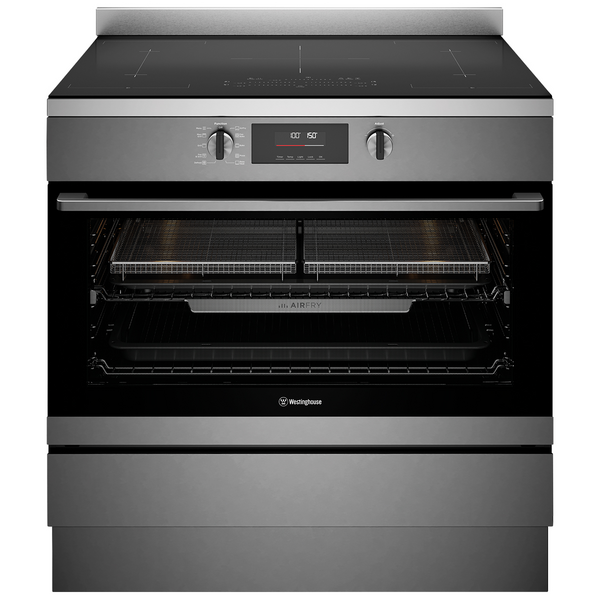 Westinghouse 90cm Electric Freestanding Oven with Induction Cooktop Dark Stainless Steel WFE9756DD