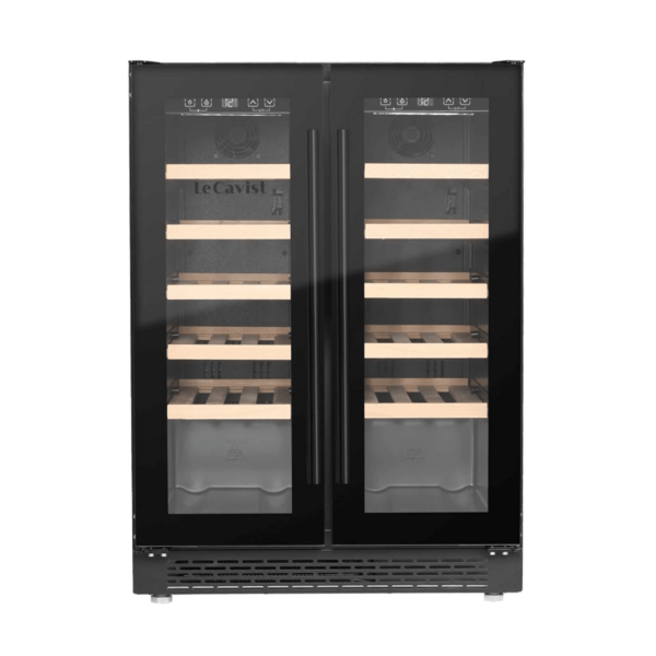 LeCavist 40 Bottle Dual Zone Built-in Wine Cabinet Black LJ40VN2Z2DBU