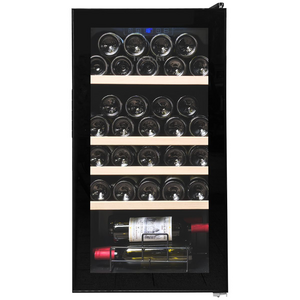 LeCavist 33 Bottle Wine Cabinet Single Zone Black LEK33PV