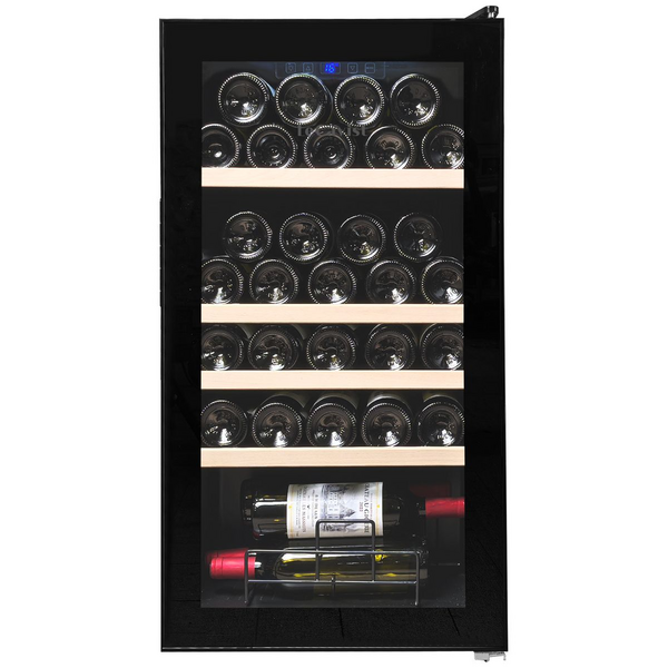 LeCavist 33 Bottle Wine Cabinet Single Zone Black LEK33PV