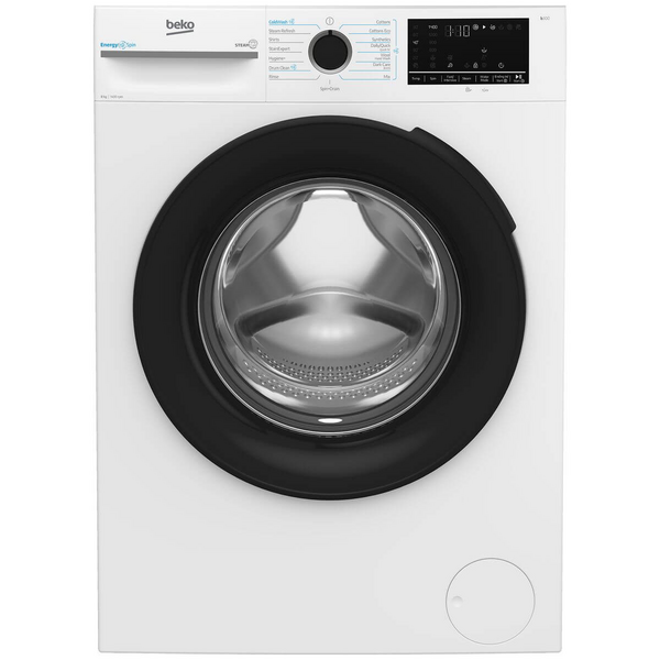 Beko 8kg Front Load Washing Machine with Steam White BFLB8010W