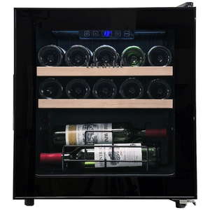 LeCavist 14 Bottle Wine Cabinet Single Zone Black LEK14PV