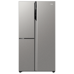 Haier 574L S+ Three Door Side by Side Fridge Satina Silver HRF575XS