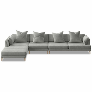 Kalona KYOTO Left Facing Extended Chaise Sofa Cloud WS-205-LCS-VILA-11