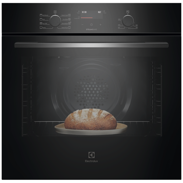 Electrolux 60cm Oven with SteamBake Black EVE6415DF