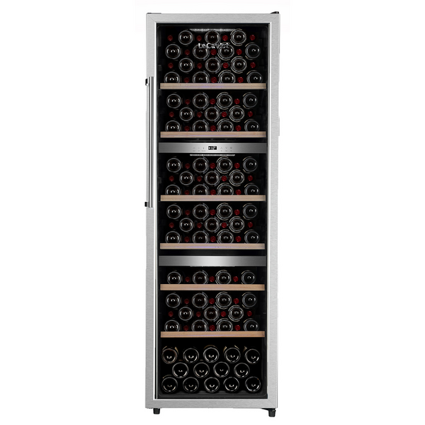 LeCavist 140 Bottle Triple Zone Wine Fridge Stainless Steel LKS140VX3Z