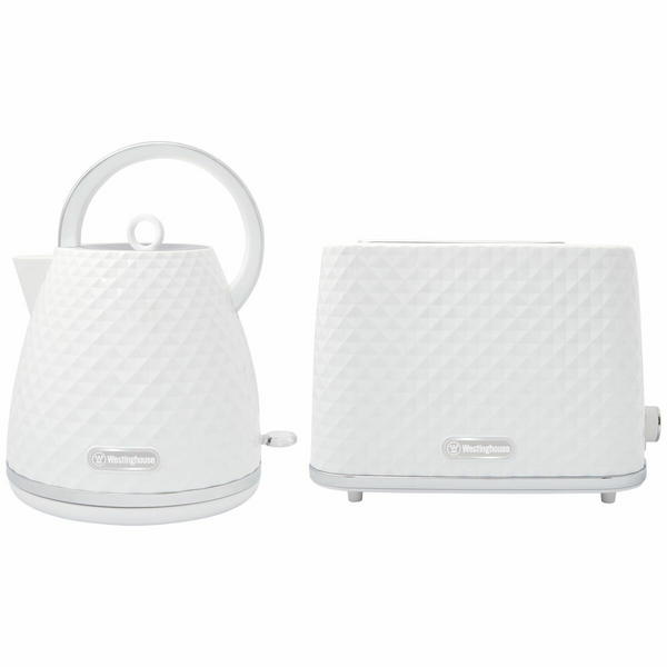 Westinghouse Kettle & Toaster Set White WHKTPK09W