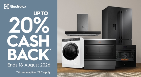Electrolux Up To 20% Cashback Promotion 